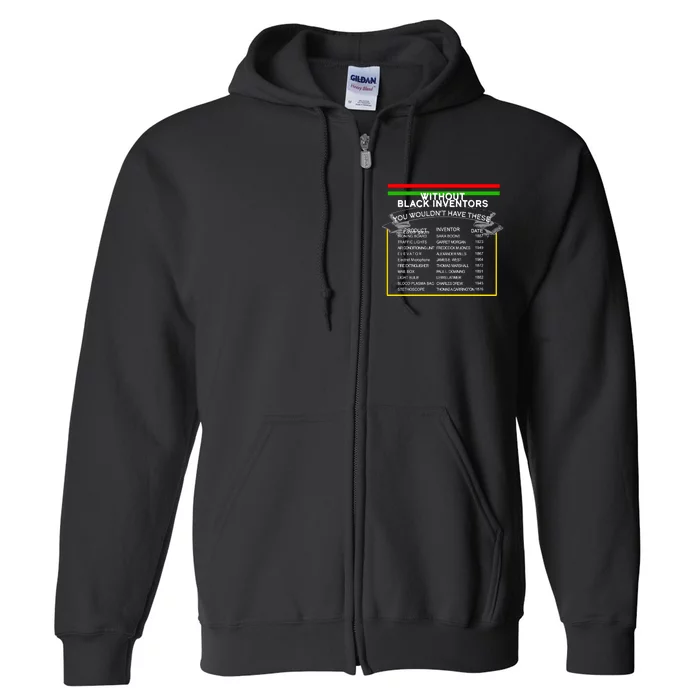 Black Inventors Black History Month Full Zip Hoodie