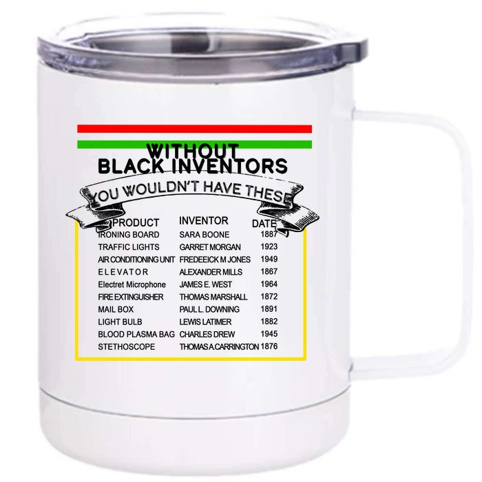 Black Inventors Black History Month Front & Back 12oz Stainless Steel Tumbler Cup