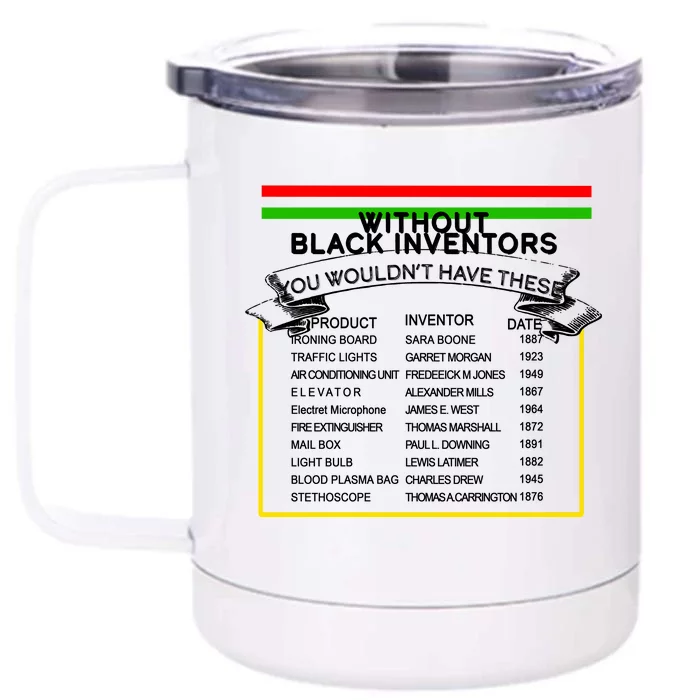 Black Inventors Black History Month Front & Back 12oz Stainless Steel Tumbler Cup