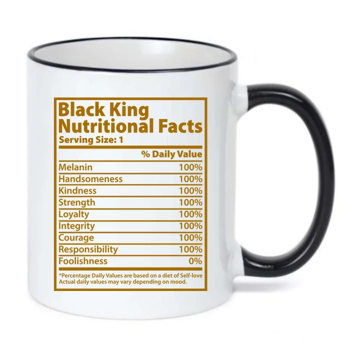 Black King Nutritional Facts Black Color Changing Mug