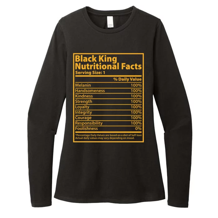 Black King Nutritional Facts Womens CVC Long Sleeve Shirt