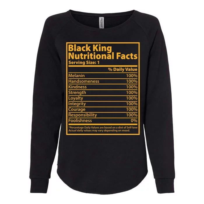 Black King Nutritional Facts Womens California Wash Sweatshirt