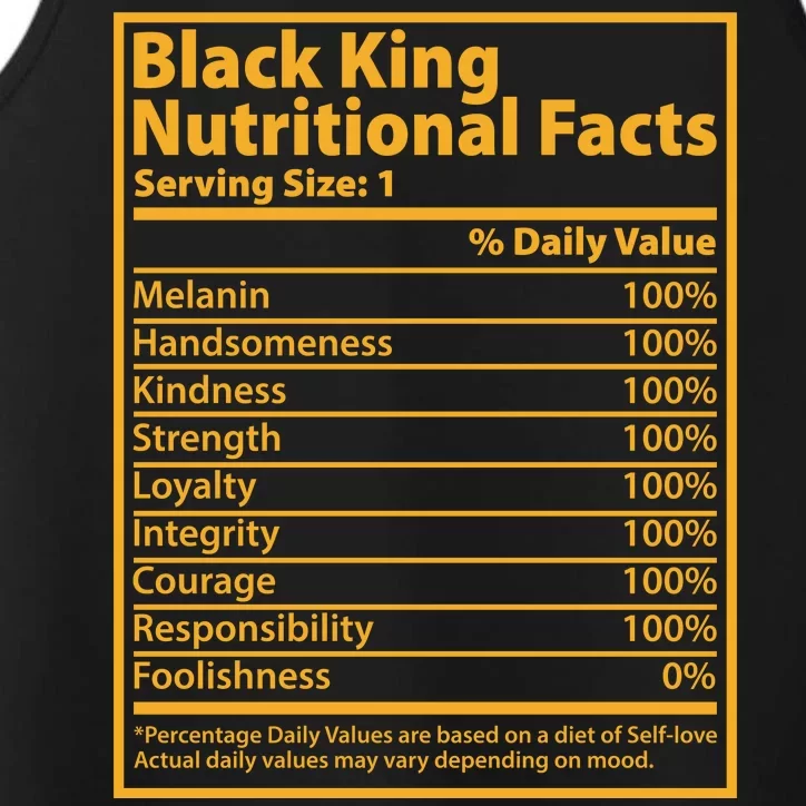 Black King Nutritional Facts Performance Tank