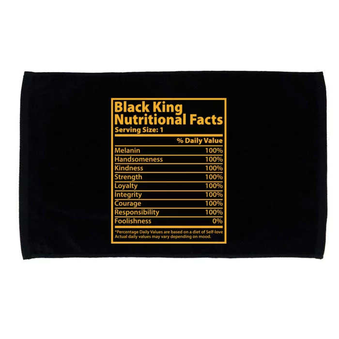 Black King Nutritional Facts Microfiber Hand Towel