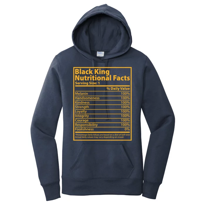 Black King Nutritional Facts Women's Pullover Hoodie