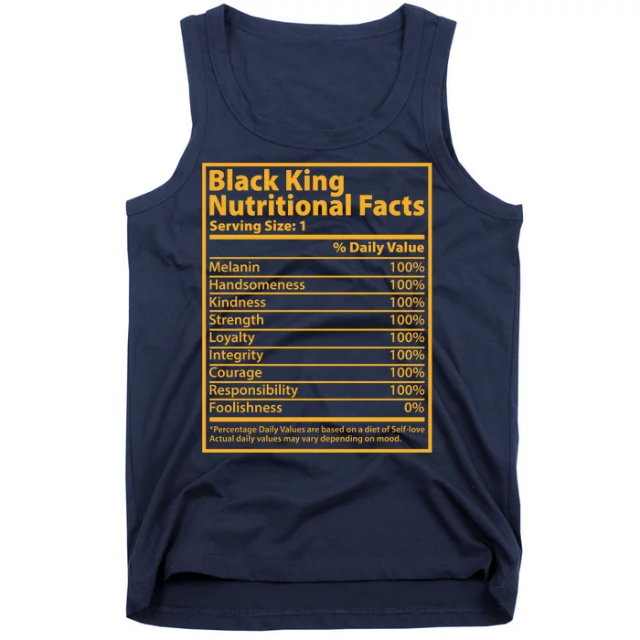 Black King Nutritional Facts Tank Top