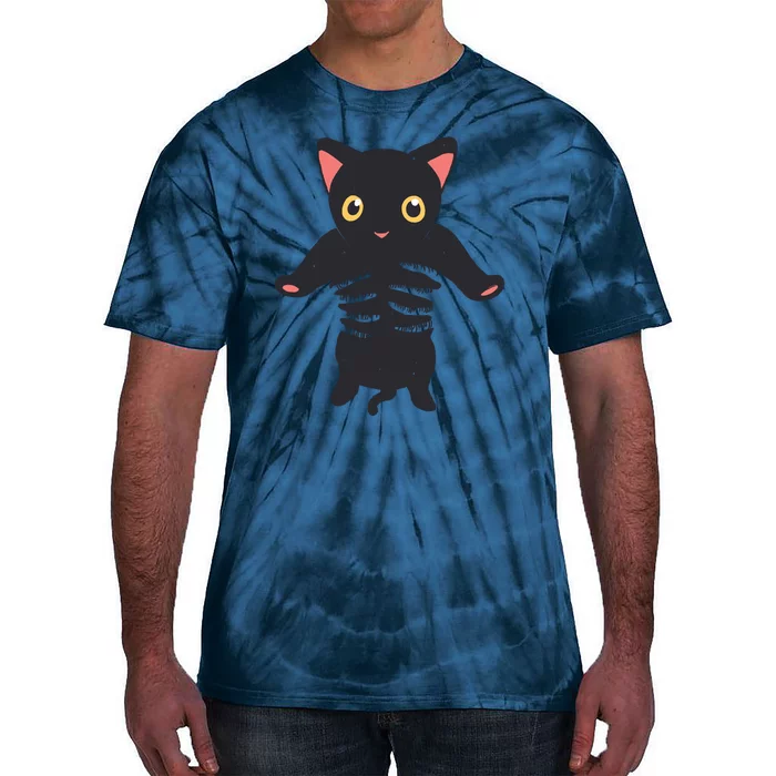 Black Kitty Being Held Tie-Dye T-Shirt