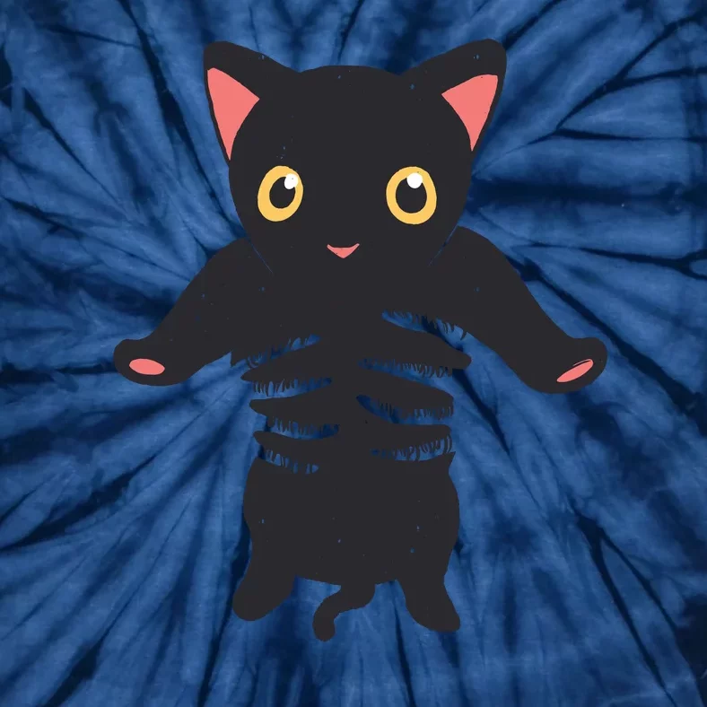 Black Kitty Being Held Tie-Dye T-Shirt