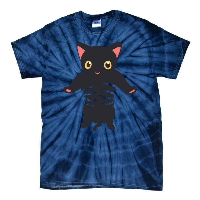 Black Kitty Being Held Tie-Dye T-Shirt