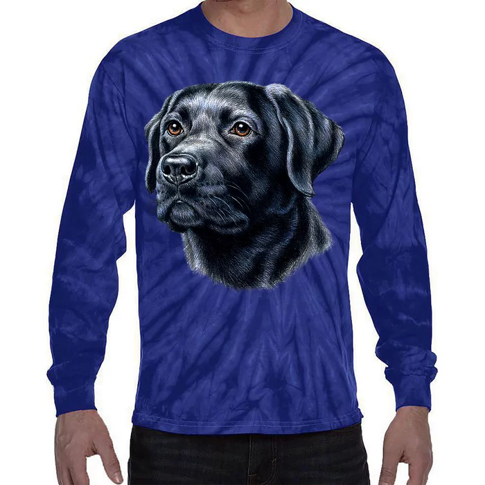 Black Lab Tie-Dye Long Sleeve Shirt