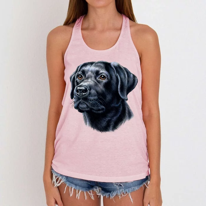 Black Lab Women's Knotted Racerback Tank