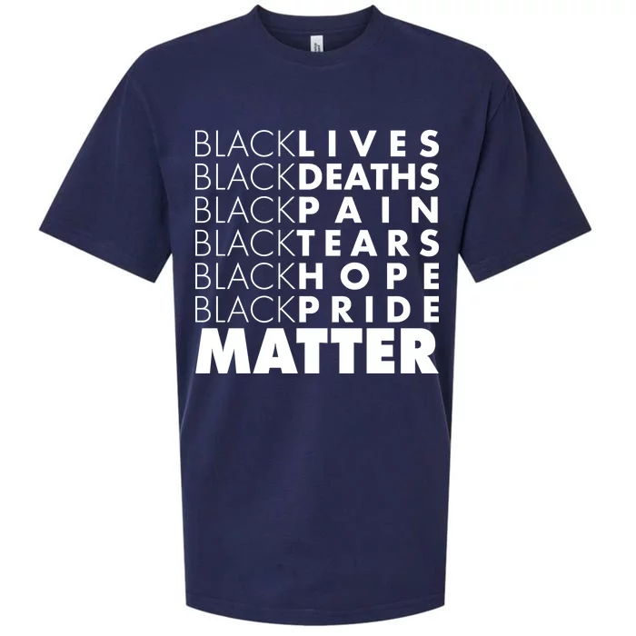 Black Lives Deaths Pain Tears Hope Pride Matter Sueded Cloud Jersey T-Shirt