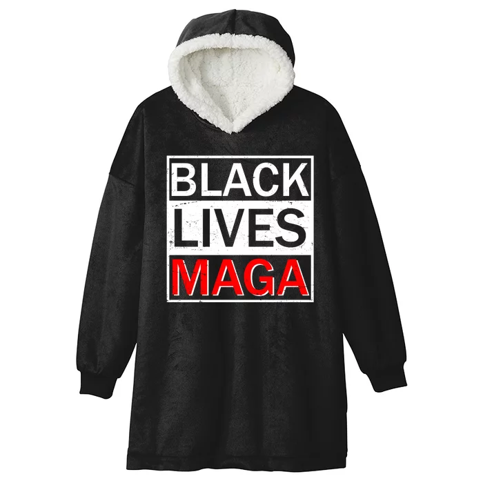 Black Lives MAGA Hooded Wearable Blanket