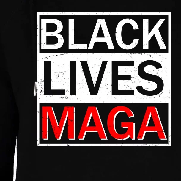 Black Lives MAGA Womens Funnel Neck Pullover Hood