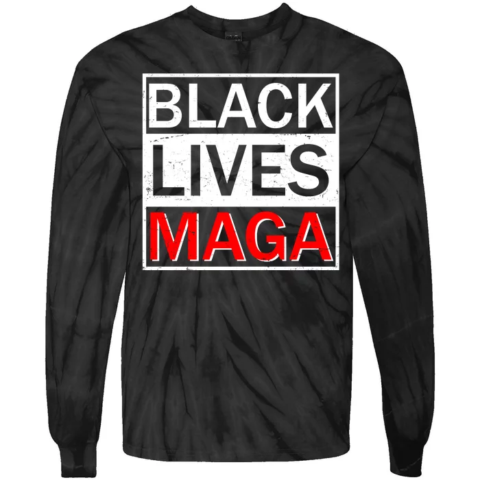 Black Lives MAGA Tie-Dye Long Sleeve Shirt