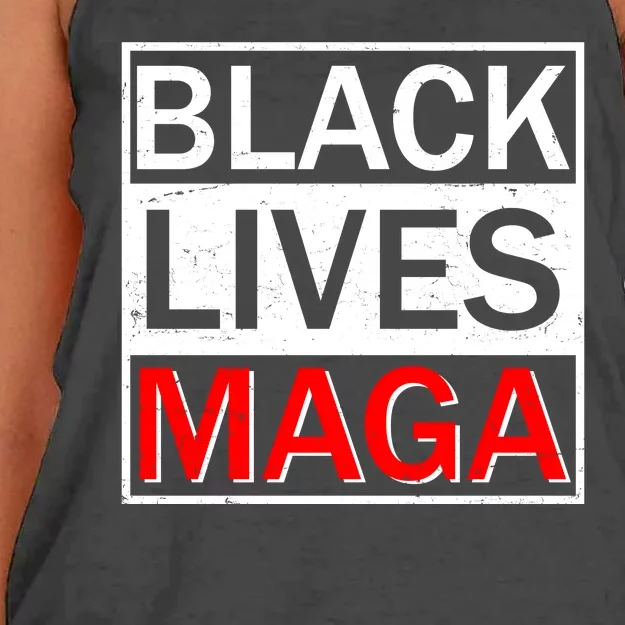 Black Lives MAGA Women's Knotted Racerback Tank