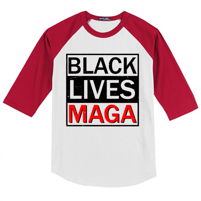 Black Lives MAGA Kids Colorblock Raglan Jersey