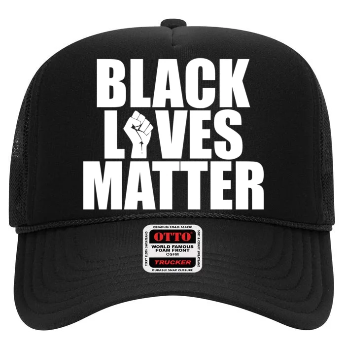 Black Lives Matter High Crown Mesh Trucker Hat