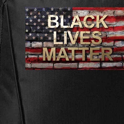 Black Lives Matter Abstract United States Flag City Backpack