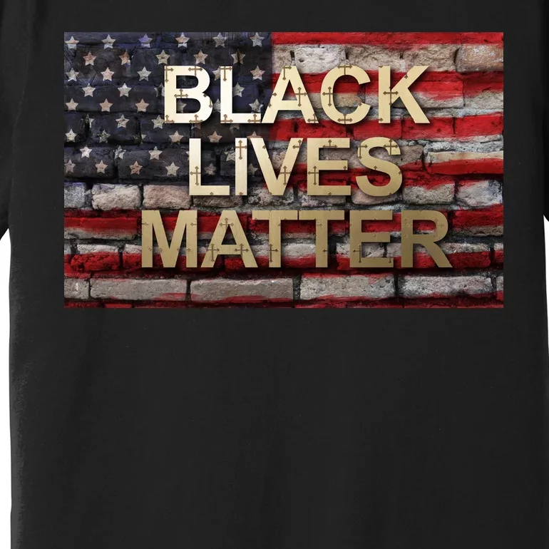 Black Lives Matter Abstract United States Flag Premium T-Shirt