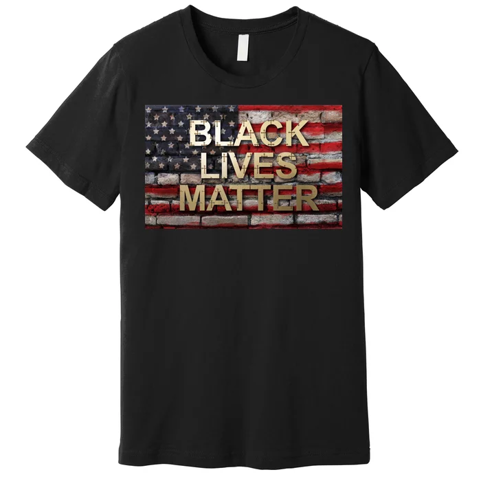 Black Lives Matter Abstract United States Flag Premium T-Shirt