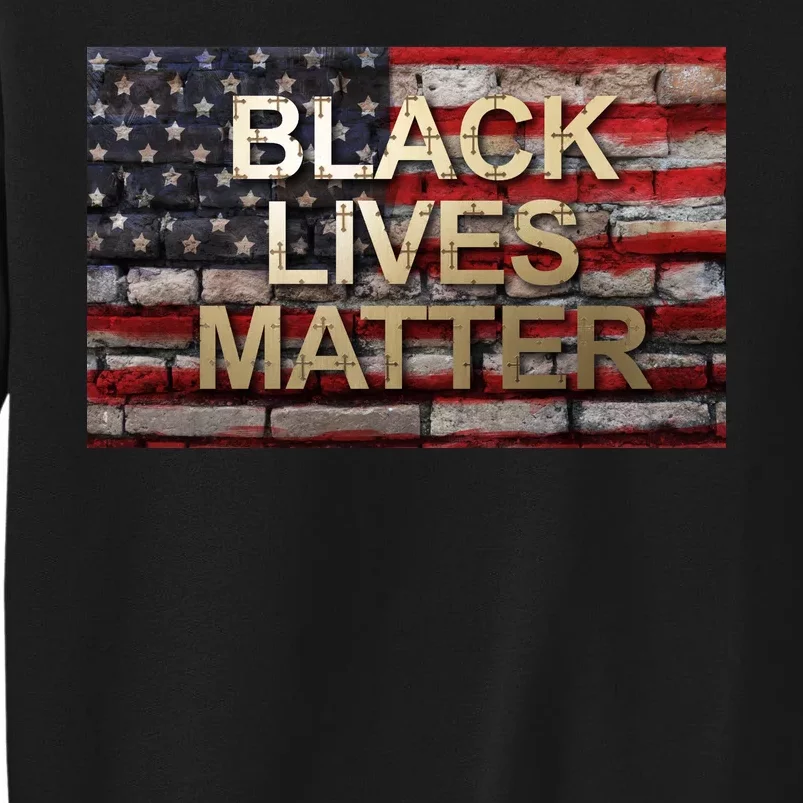 Black Lives Matter Abstract United States Flag Tall Sweatshirt