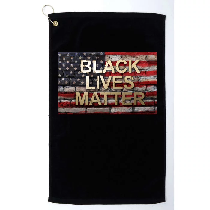 Black Lives Matter Abstract United States Flag Platinum Collection Golf Towel