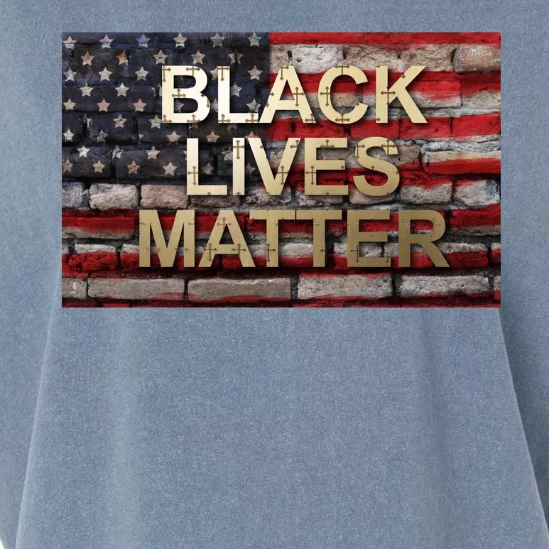 Black Lives Matter Abstract United States Flag Garment-Dyed Women's Muscle Tee