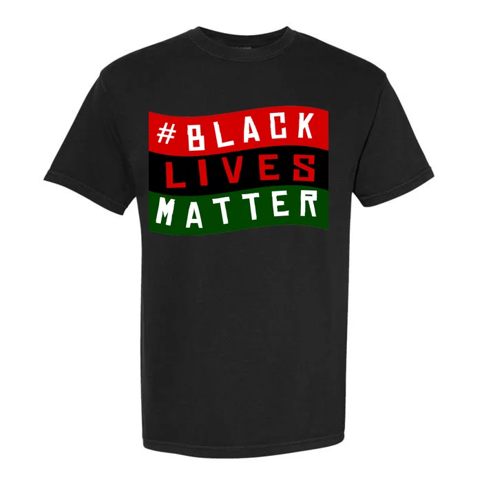 Black Lives Matter African American Flag Garment-Dyed Heavyweight T-Shirt