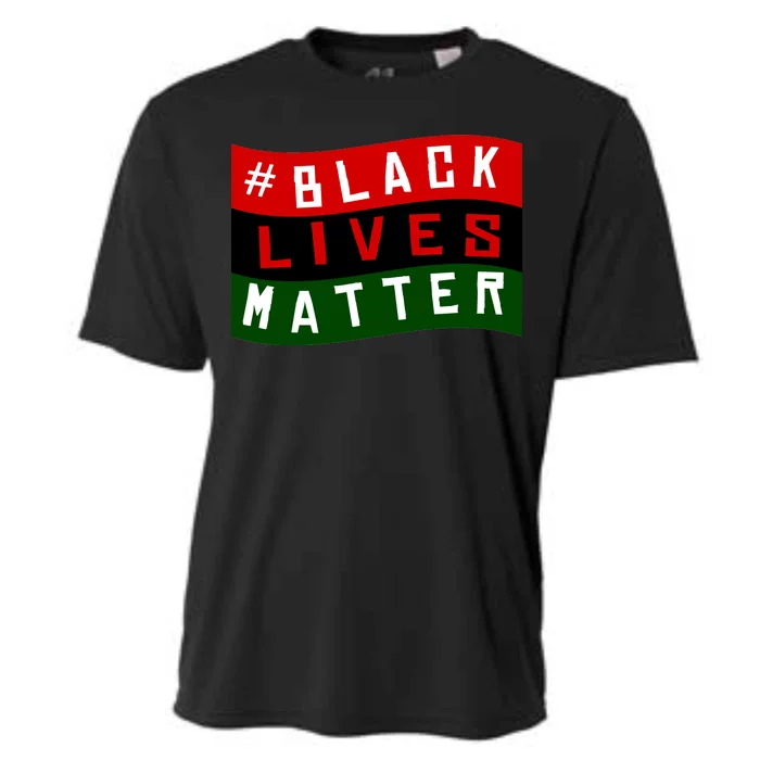 Black Lives Matter African American Flag Cooling Performance Crew T-Shirt