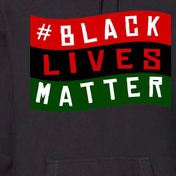 Black Lives Matter African American Flag Premium Hoodie