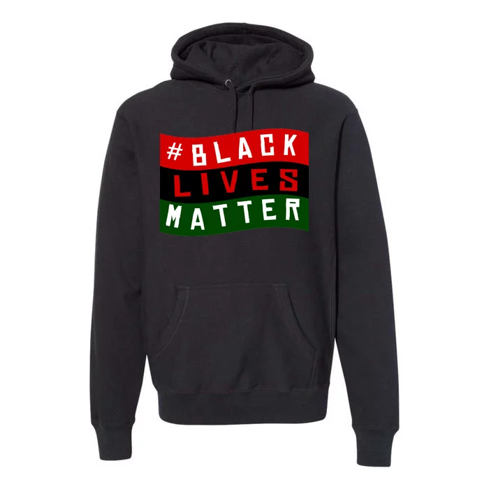 Black Lives Matter African American Flag Premium Hoodie