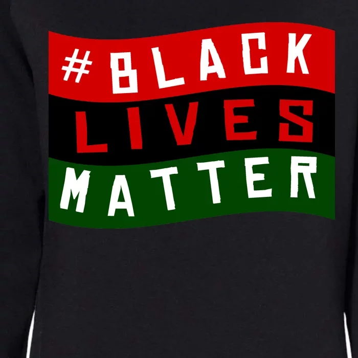 Black Lives Matter African American Flag Womens California Wash Sweatshirt