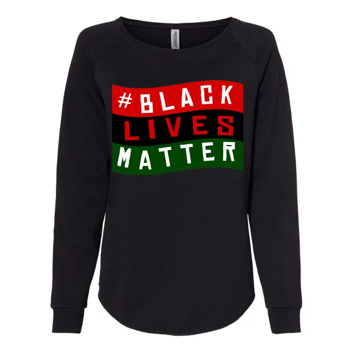 Black Lives Matter African American Flag Womens California Wash Sweatshirt