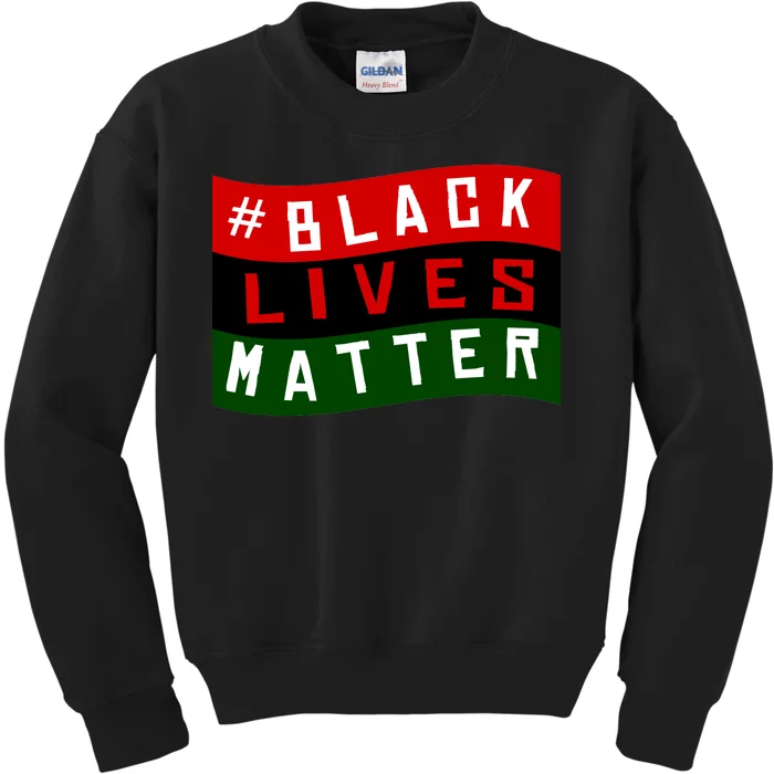 Black Lives Matter African American Flag Kids Sweatshirt