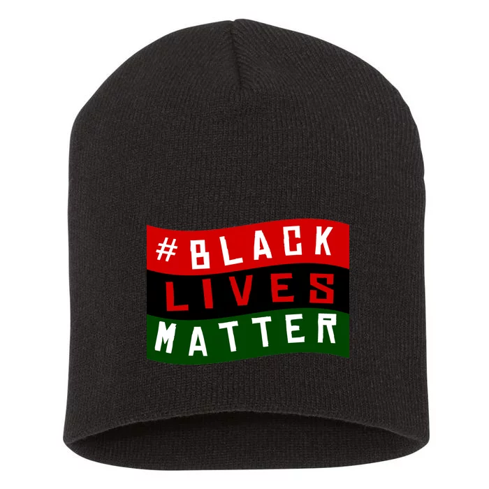 Black Lives Matter African American Flag Short Acrylic Beanie