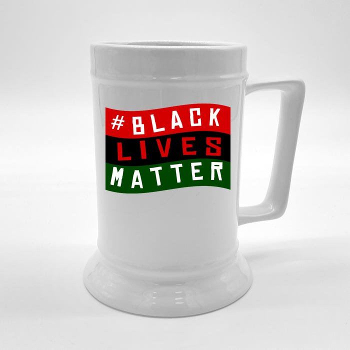 Black Lives Matter African American Flag Front & Back Beer Stein