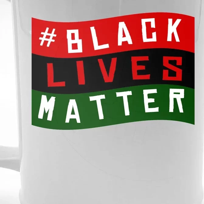 Black Lives Matter African American Flag Front & Back Beer Stein