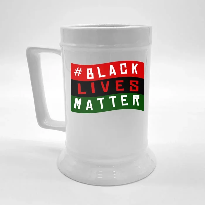 Black Lives Matter African American Flag Front & Back Beer Stein