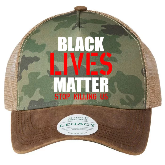 Black Lives Matter Army Stamp Stop Killing Us Legacy Tie Dye Trucker Hat