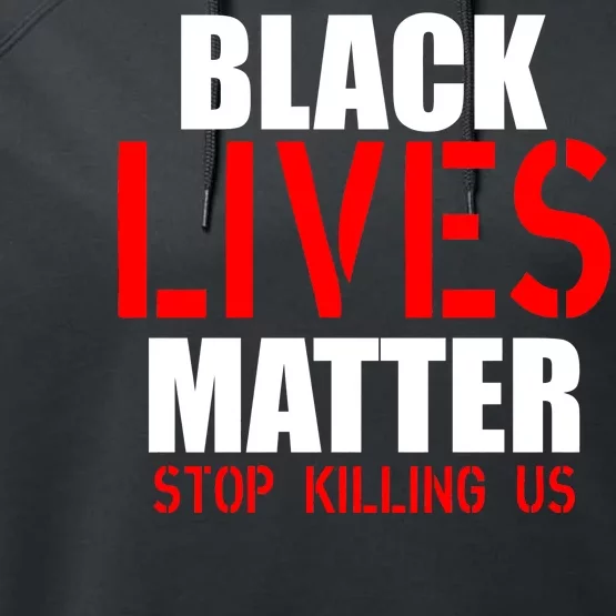 Black Lives Matter Army Stamp Stop Killing Us Performance Fleece Hoodie