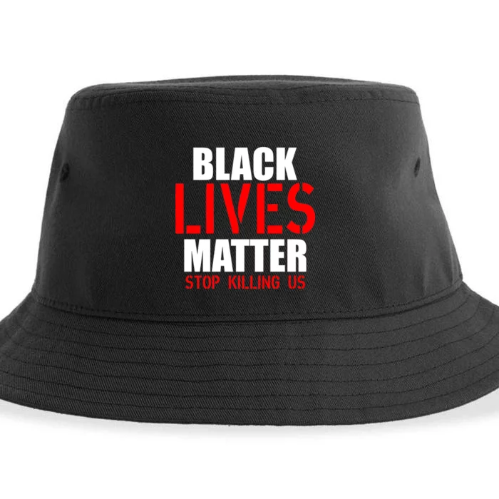 Black Lives Matter Army Stamp Stop Killing Us Sustainable Bucket Hat