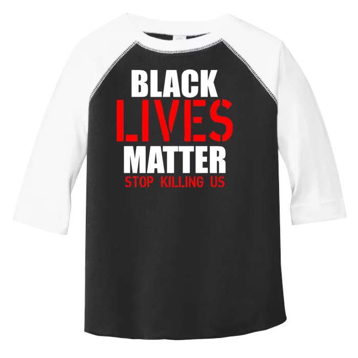 Black Lives Matter Army Stamp Stop Killing Us Toddler Fine Jersey T-Shirt