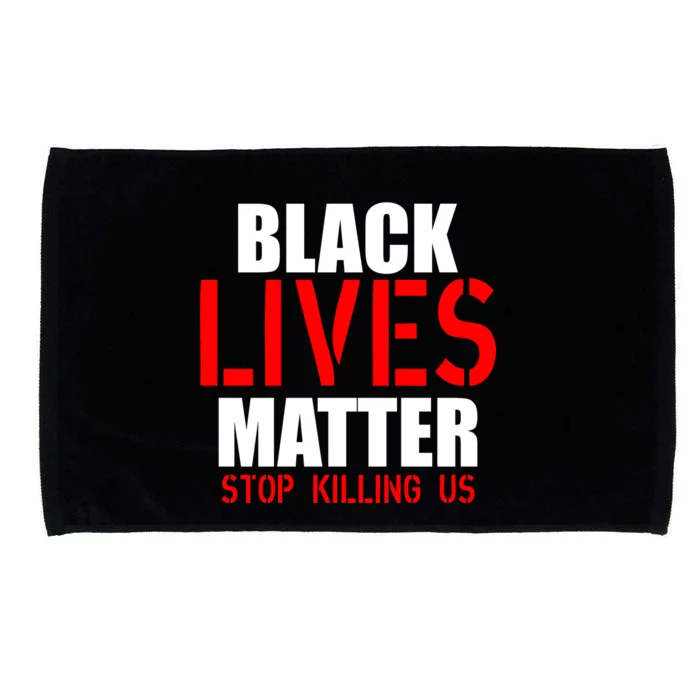 Black Lives Matter Army Stamp Stop Killing Us Microfiber Hand Towel