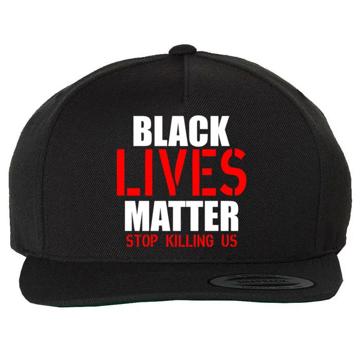 Black Lives Matter Army Stamp Stop Killing Us Wool Snapback Cap