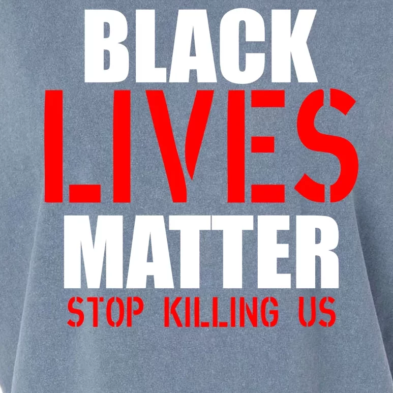 Black Lives Matter Army Stamp Stop Killing Us Garment-Dyed Women's Muscle Tee