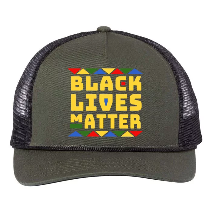 Black Lives Matter Equality Pride Melanin Retro Rope Trucker Hat Cap