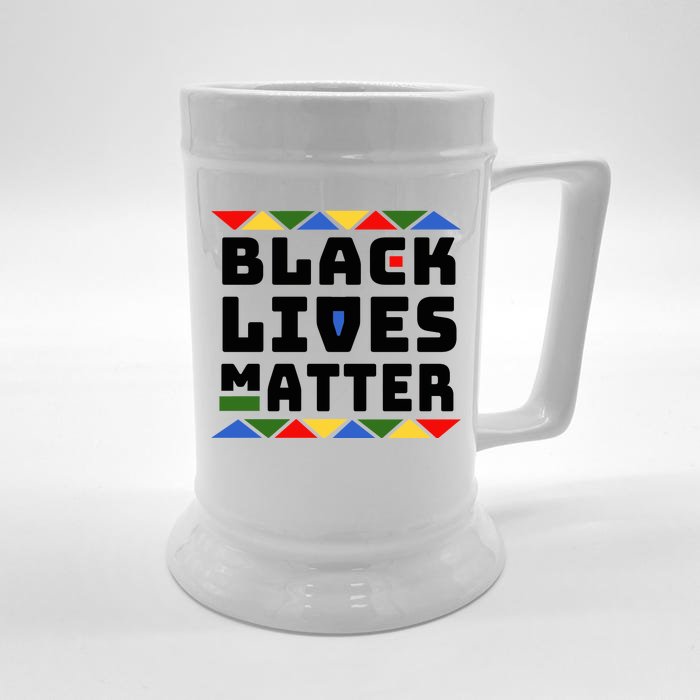 Black Lives Matter Equality Pride Melanin Front & Back Beer Stein