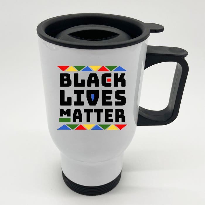 Black Lives Matter Equality Pride Melanin Front & Back Stainless Steel Travel Mug