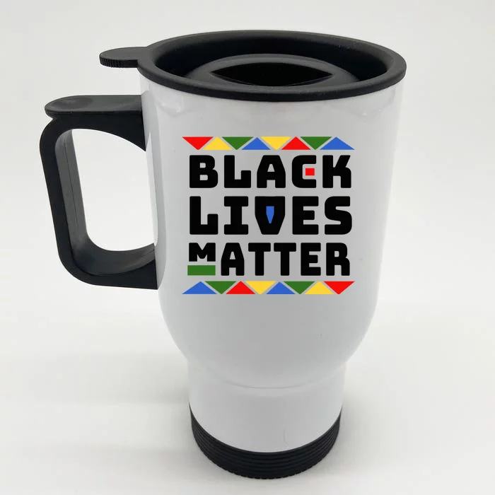 Black Lives Matter Equality Pride Melanin Front & Back Stainless Steel Travel Mug